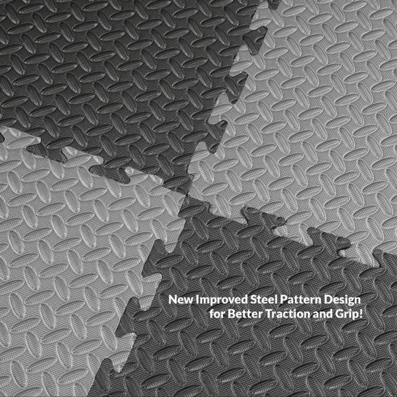 XSPEC 1" THICK REVERSIBLE EVA FOAM MAT, 12 PCS 48 SQ FT, BLACK & GREY - Picture 3 of 6